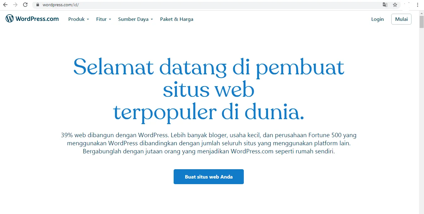 Buka URL WordPress1