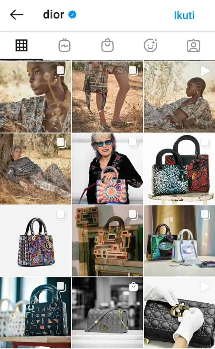 Contoh Tampilan Feed