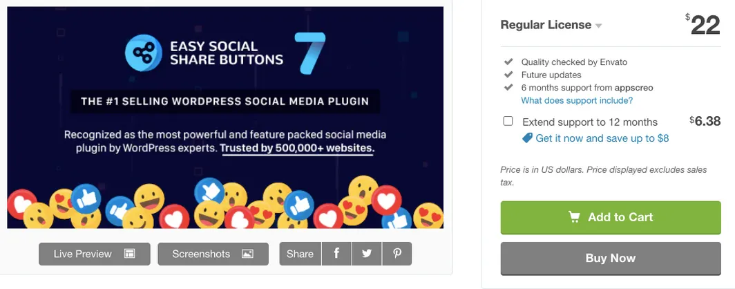 Easy Social Share Buttons for WordPress