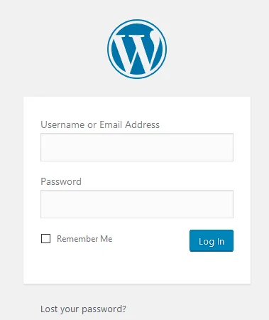 Masukkan Username dan Password WordPress