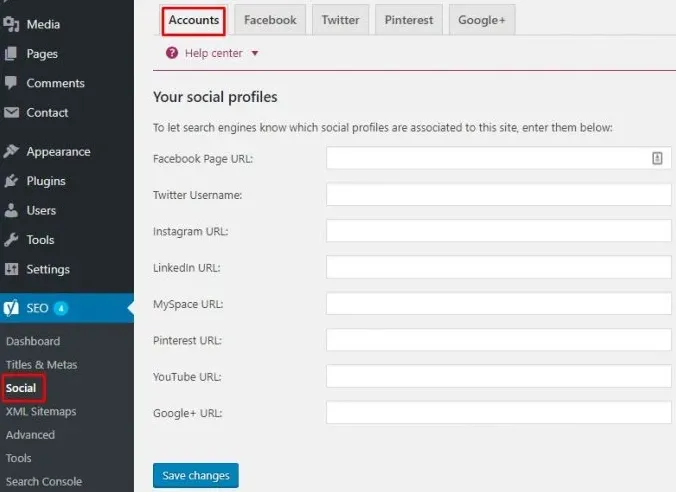 Setting Accounts