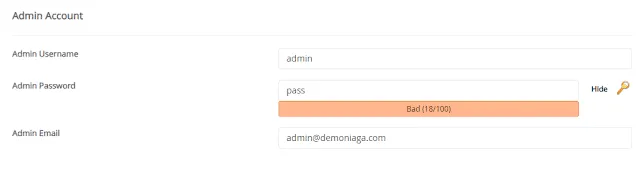 Username dan Password