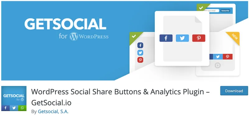 WordPress Social Share Buttons & Analytics Plugin – GetSocial.io