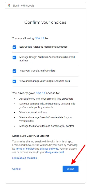 Google site kit
