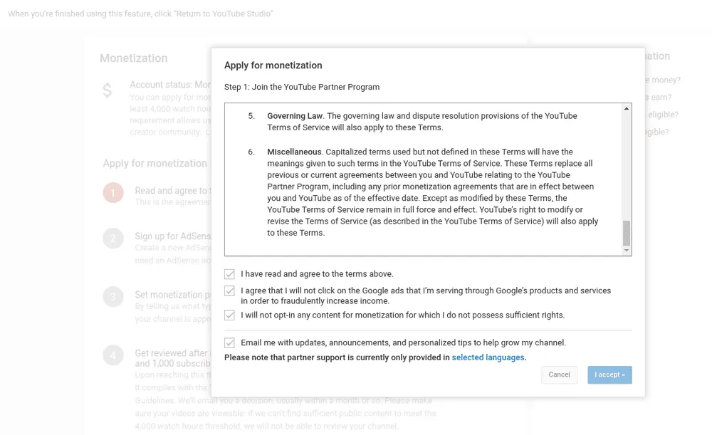 daftar youtube adsense