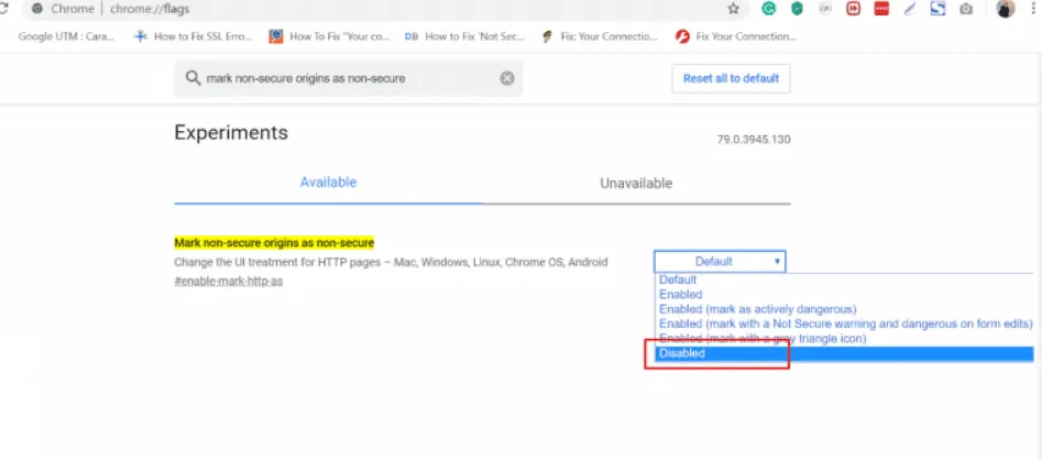 cara menghilangkan not secure